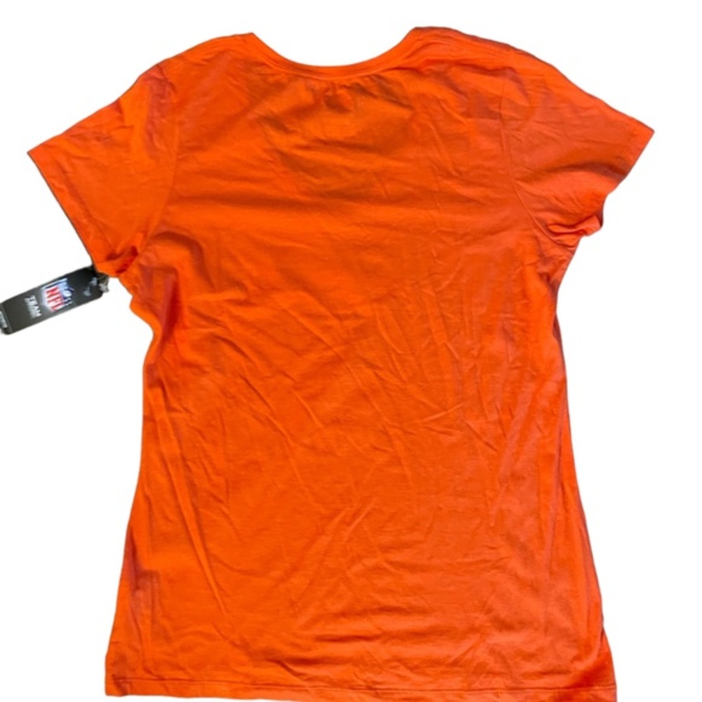 NWT MAJESTIC Denver Broncos NFL Shortsleeve V-Neck Tee Shirt Orange Size XL‎ - Picture 2 of 7